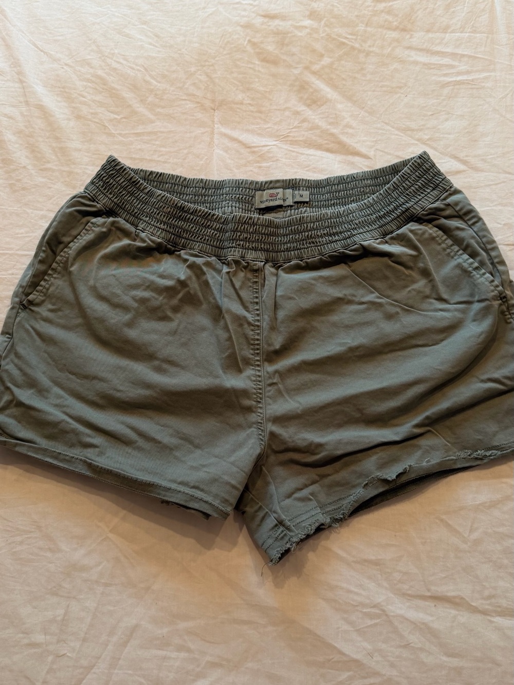 Vineyard Vines Olive Green Women's Casual Elastic Waist Shorts